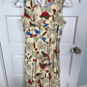 Cute vintage swing style dress with birds